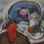 Натюрморт с синим подносом. 1914 г. Х., м. 71х102