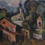 Москва. Пейзаж с церковью. 1918 г. Х., м. 99х124