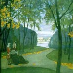 Бенуа А.Н. Король в кресле. Из серии 'Последние прогулки Людовика XIV'. 1897. Б., акв., гуашь