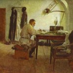 Репин. Лев Толстой в кабинете