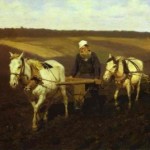 Репин. Лев Толстой на пашне