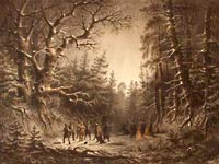 Эскиз декорации к опере <Жизнь за царя>. А.А.Роллер. 1826г.