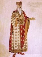 Эскиз костюма Светозара к опере <Руслан и Людмила>. И.Билибин. 1912г.