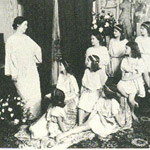 Айседора со своими ученицами. Париж. 1910 г. 