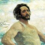 Портрет писателя Л.Н.Андреева на яхте