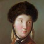 Девушка в меховой шапке. середина XVIII века, xолст, масло. 43,5 x 34 см., Музей-заповедник "ГАТЧИНА" 
