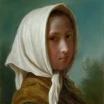 Крестьянка в белом платке, середина XVIII века, xолст, масло. 45 x 34 см., Музей-заповедник "ГАТЧИНА"
