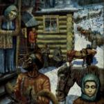 Обоз на Северной Двине. М.П. Цыбасов.