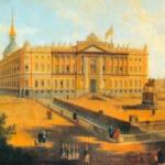Вид на Михайловский замок и площадь Коннетабля. Ф. Алексеев. 1800 г.