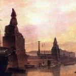Воробьев М.Н. Вид набережной Академии художеств ранним утром. Холст, масло. 1835 г.