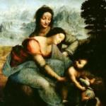 ЛЕОНАРДО ДА ВИНЧИ. МАДОННА С МЛАДЕНЦЕМ И СВ. АННОЙ. Ок. 1510. Лувр, Париж