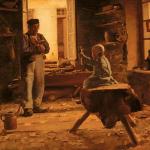 Вильям Бримнер. "С куколкой у башмачника". 1883