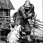 Иллюстрация к басне "Свинья"