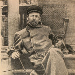 Чехов в Мелихове с таксой Хиной