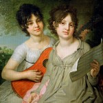 Портрет сестер княжон А.Г. и В.Г.Гагариных