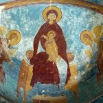 Богоматерь с младенцем на престоле