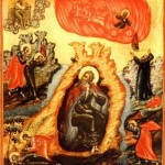 Огненное восхождение Ильи Пророка. Икона