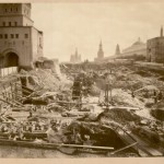 Закладка фундамента Исторического музея. Вид в сторону Красной площади