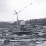 Панорама строительства фундаментов телебашни в Останкино